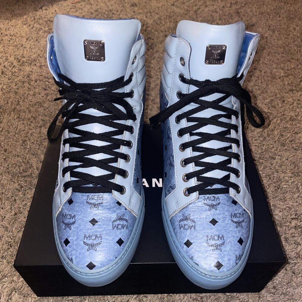 MCM Modern Creation München Men's High Top Size 43IT/10US EUC BLUE